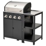 GRILLSKÄR Barbecue a gas con isola cucina, inox/da esterno, 111x61 cm