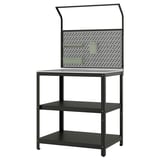 GRILLSKÄR Isola cucina con pannello di fondo, inox/da esterno, 86x61x176 cm