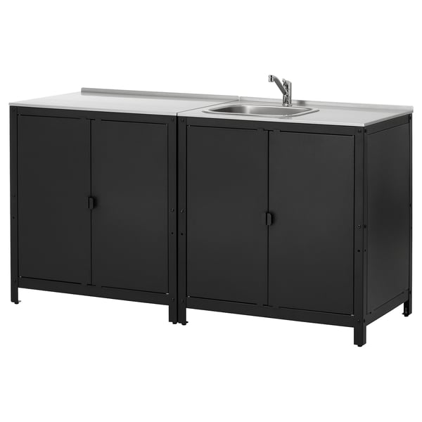 GRILLSKÄR Mobile con lavello/mobile, esterno, inox, 172x61 cm