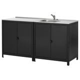 GRILLSKÄR Mobile con lavello/mobile, esterno, inox, 172x61 cm