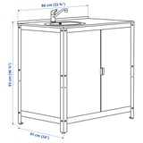 GRILLSKÄR Mobile con lavello/mobile, esterno, inox, 86x61 cm