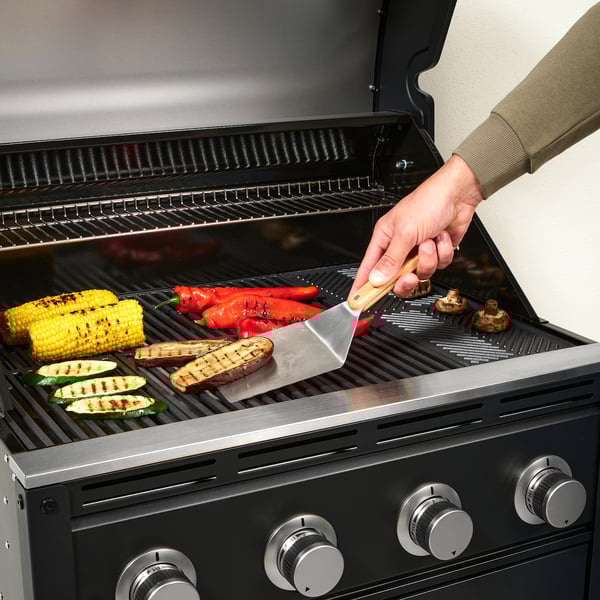 GRILLTIDER Spatola per hamburger, inox/faggio, 30 cm