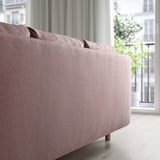 GRUNNARP Divano letto a 3 posti, Gunnared marrone chiaro-rosa