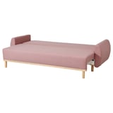 GRUNNARP Divano letto a 3 posti, Gunnared marrone chiaro-rosa