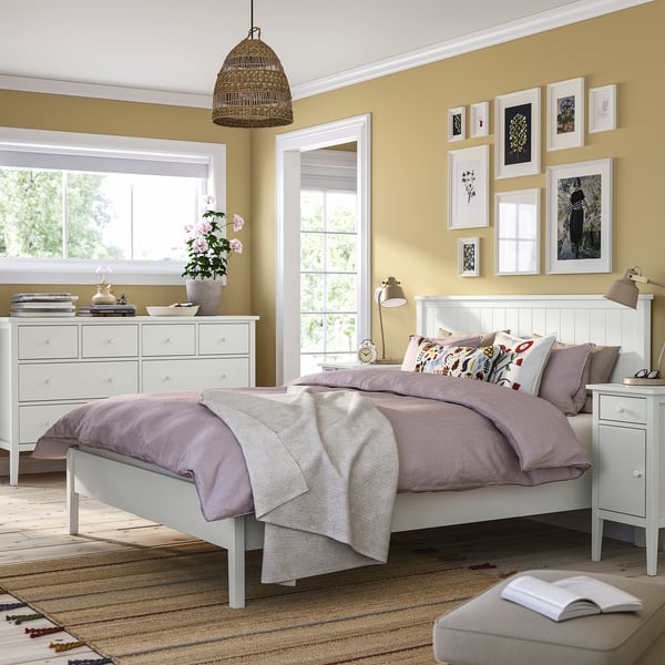 GULLABERG Set camera da letto 4 pezzi, bianco, 160x200 cm