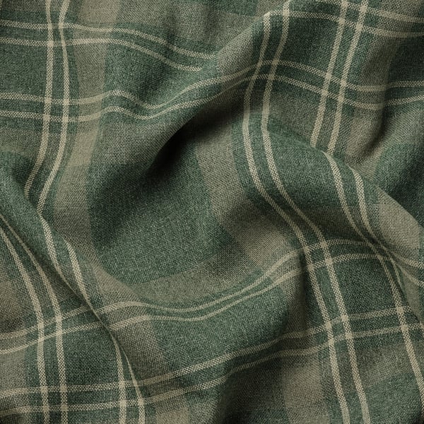 HÄGGVECKMAL Tenda semioscurante, 2 teli, verde scuro/con nastro arricciatende, 145x300 cm