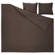 HAMPFLOCKEL Copripiumino e 2 federe, marrone, 240x220/50x60 cm