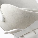 HATTEFJÄLL Sedia da ufficio con braccioli, Gunnared beige/bianco