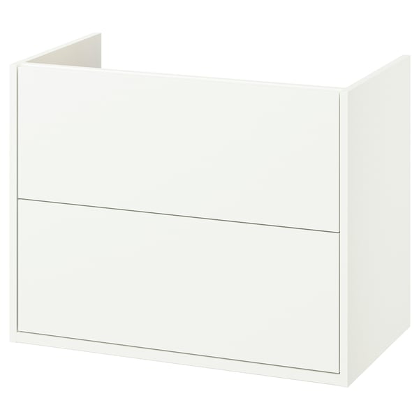 HAVBÄCK Mobile per lavabo con cassetti, bianco, 80x48x63 cm
