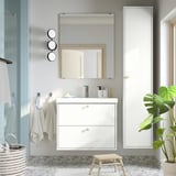HAVBÄCK Mobile per lavabo con cassetti, bianco, 80x48x63 cm