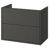 HAVBÄCK Mobile per lavabo con cassetti, grigio scuro, 80x48x63 cm