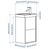 HAVBÄCK / ORRSJÖN Mobile lavabo/cassetti/lavabo/misc, bianco, 42x34x69 cm