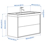 HAVBÄCK / ORRSJÖN Mobile lavabo/cassetti/lavabo/misc