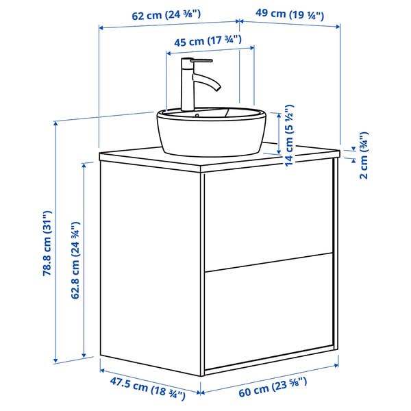 HAVBÄCK / TÖRNVIKEN Mobile lavabo/cassetti/lavabo/misc