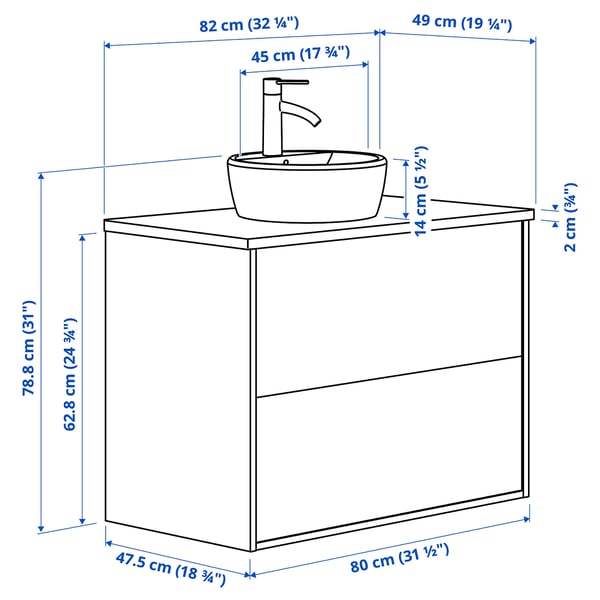 HAVBÄCK / TÖRNVIKEN Mobile lavabo/cassetti/lavabo/misc