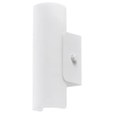 HAVSDUN Lampada da parete a LED, intensità luminosa regolabile bianco/vetro smerigliato bianco