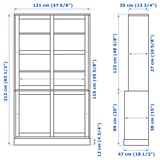 HAVSTA Combinaz ante a vetro scorrevoli, bianco, 121x47x212 cm