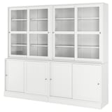 HAVSTA Combinaz ante a vetro scorrevoli, bianco, 242x47x212 cm
