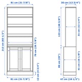 HAVSTA Combinazione di mobili, bianco, 81x47x212 cm