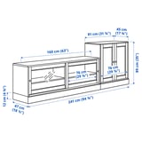 HAVSTA Combinazione per TV, bianco, 241x47x89 cm