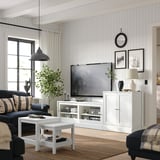 HAVSTA Combinazione per TV, bianco, 241x47x89 cm