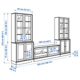 HAVSTA Combinazione TV/ante a vetro, bianco, 322x47x212 cm