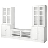 HAVSTA Combinazione TV/ante a vetro, bianco, 322x47x212 cm