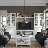 HAVSTA Combinazione TV/ante a vetro, bianco, 322x47x212 cm