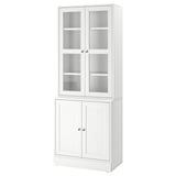 HAVSTA Mobile con ante a vetro, bianco, 81x47x212 cm