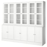 HAVSTA Mobile con ante a vetro, bianco, 243x47x212 cm