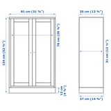 HAVSTA Mobile con zoccolo, bianco, 81x37x134 cm