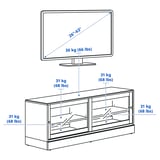 HAVSTA Mobile TV con zoccolo, bianco, 160x47x62 cm