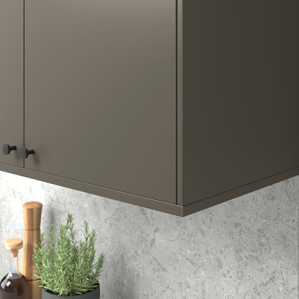 HAVSTORP Lista sotto/soprapensile arrotond, marrone-beige, 221 cm