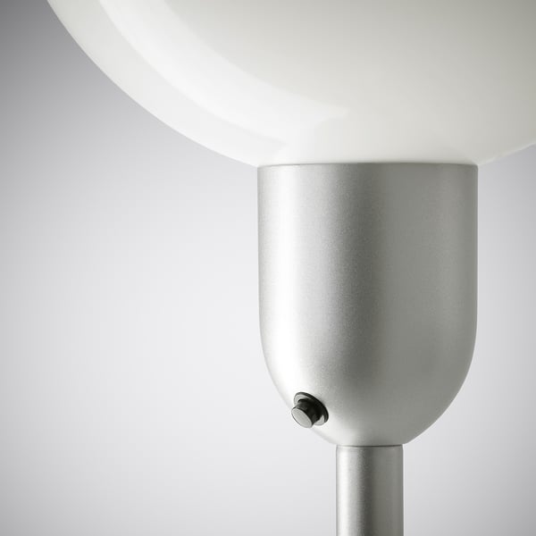 HEKTOGRAM Lampada da terra a luce indiretta, color argento/bianco