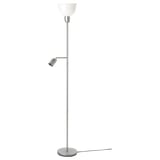 HEKTOGRAM Lampada da terra luce indir/lettura, color argento/bianco