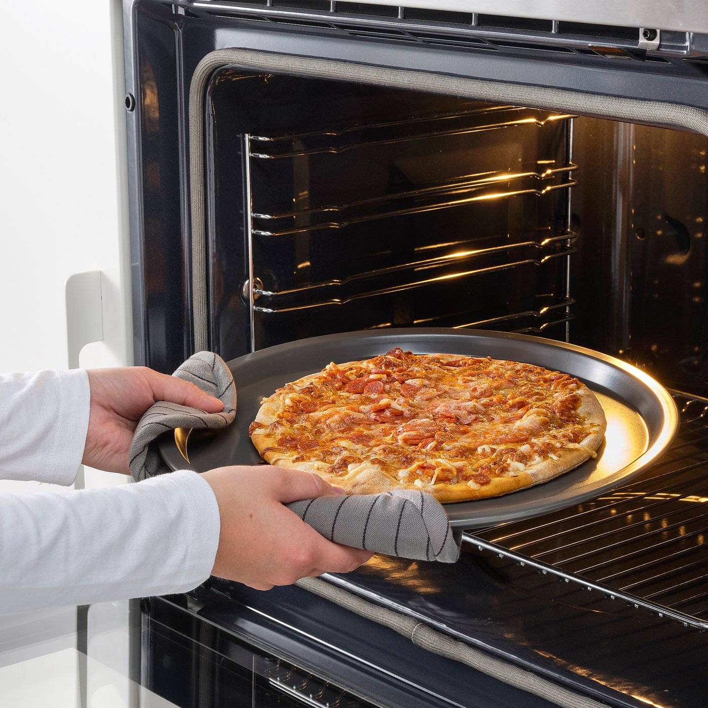 HEMMABAK Teglia per pizza, grigio, 34 cm - IKEA Svizzera