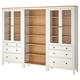 HEMNES Combinazione + ante/cassetti, mordente bianco/marrone chiaro, 270x197 cm
