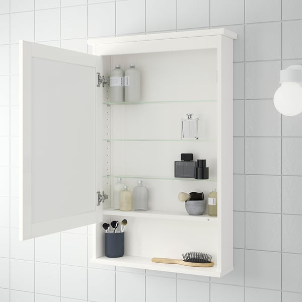 HEMNES Mobile a specchio con 1 anta - bianco - IKEA Svizzera