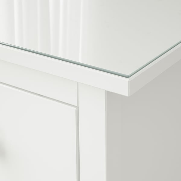 HEMNES Piano in vetro, trasparente, 159x50 cm