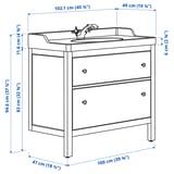 HEMNES / RUTSJÖN Mobile lavabo/cassetti/lavabo/misc