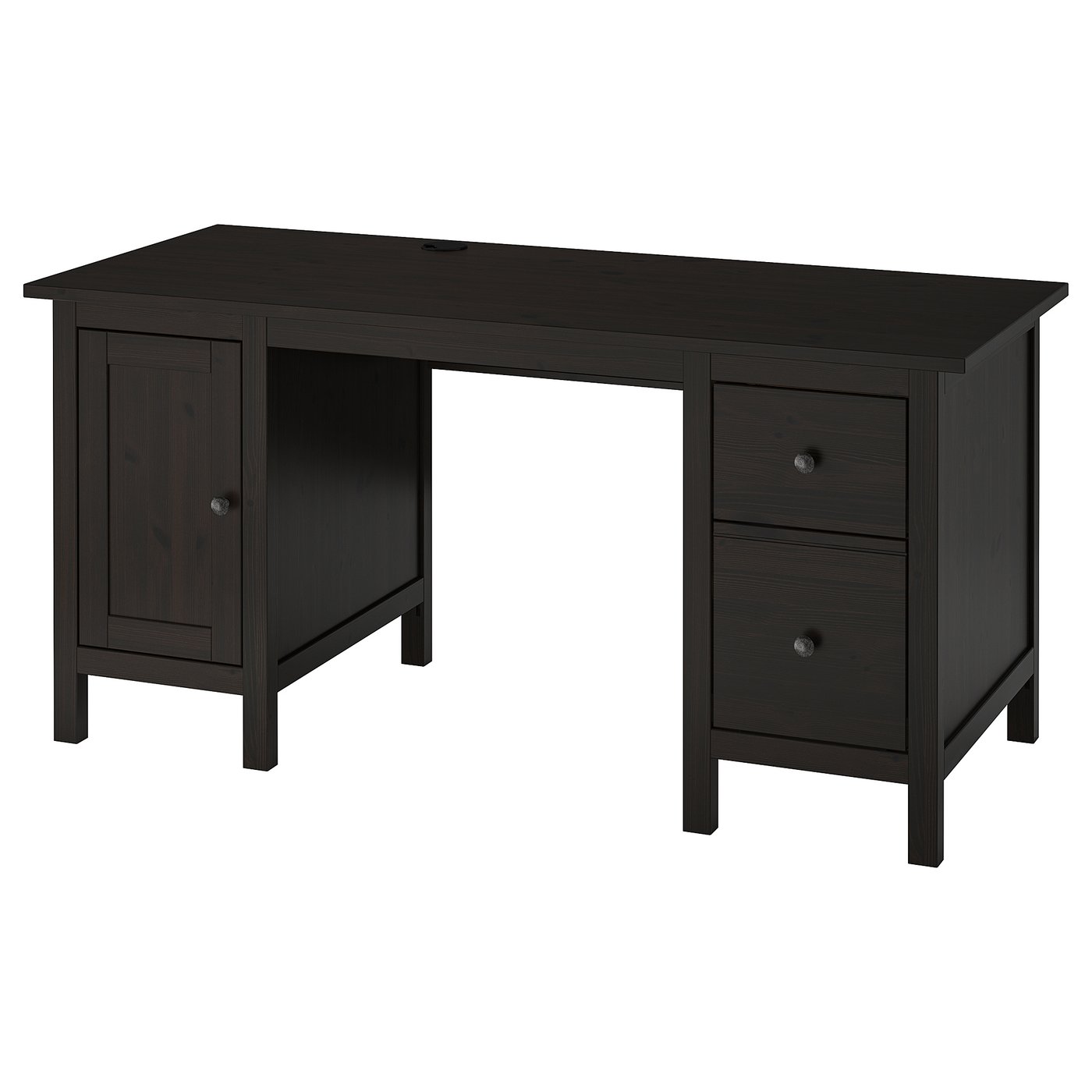 HEMNES Scrivania, marrone-nero, 155x65 cm - IKEA Svizzera