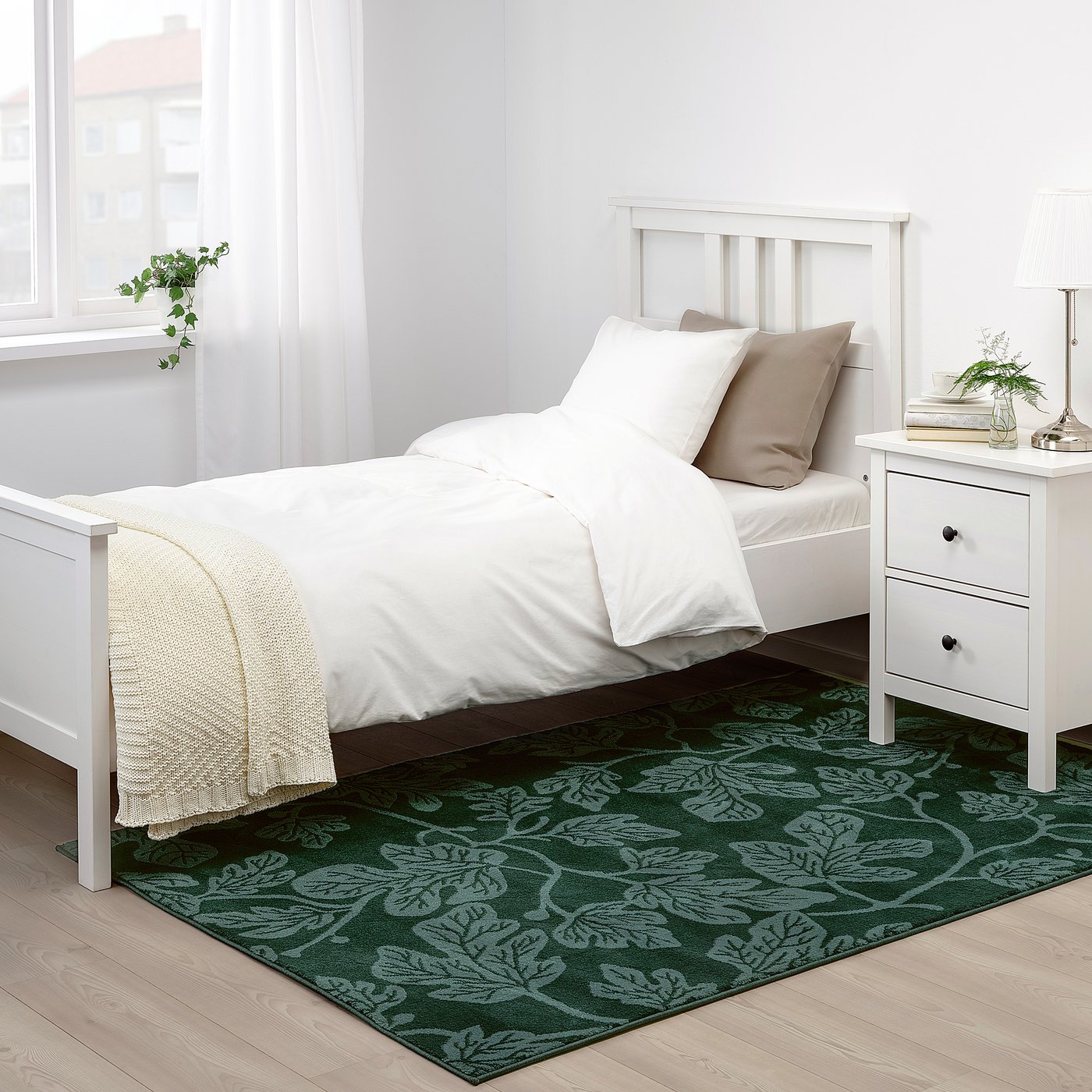 hildigard tappeto pelo corto verde 133x195 cm
