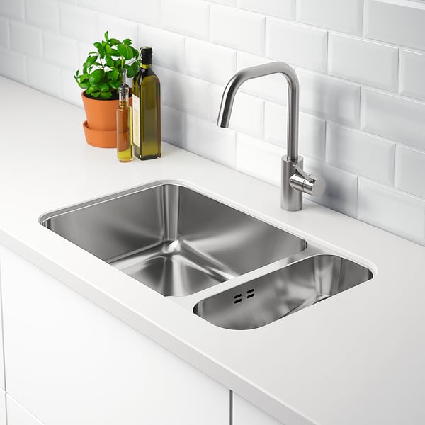 45 Cm Misure Lavello Cucina 1 Vasca.Hillesjon Lavello Da Incasso A 1 Vasca 1 2 Inox Per Piano Lavoro Su Misura Quarzo Ikea Svizzera