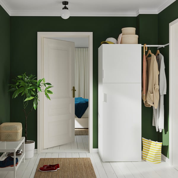 HJÄLPA Bastone/2binari sosp/1conf acc fiss, regolabile/bianco, 30-47x55 cm