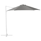 HÖGÖN Ombrellone a sospensione, grigio, 270 cm