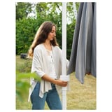 HÖGÖN Ombrellone a sospensione, grigio, 270 cm
