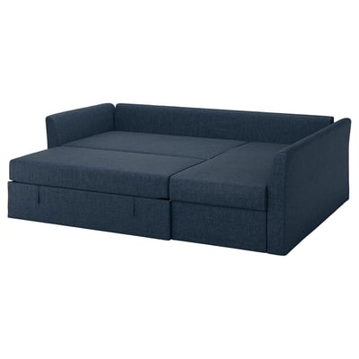 HOLMSUND Divano letto angolare, Kilanda blu scuro