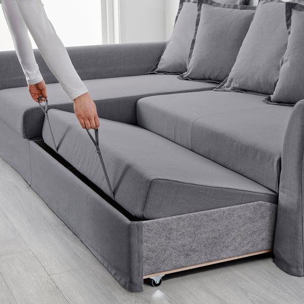 Holmsund Divano Letto Angolare Nordvalla Grigio Fumo Ikea Svizzera