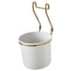 HULTARP Contenitore, bianco/color ottone lucido, 14x16 cm
