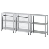 HYLLIS Scaffali con custodie, trasparente, 180x27x74 cm
